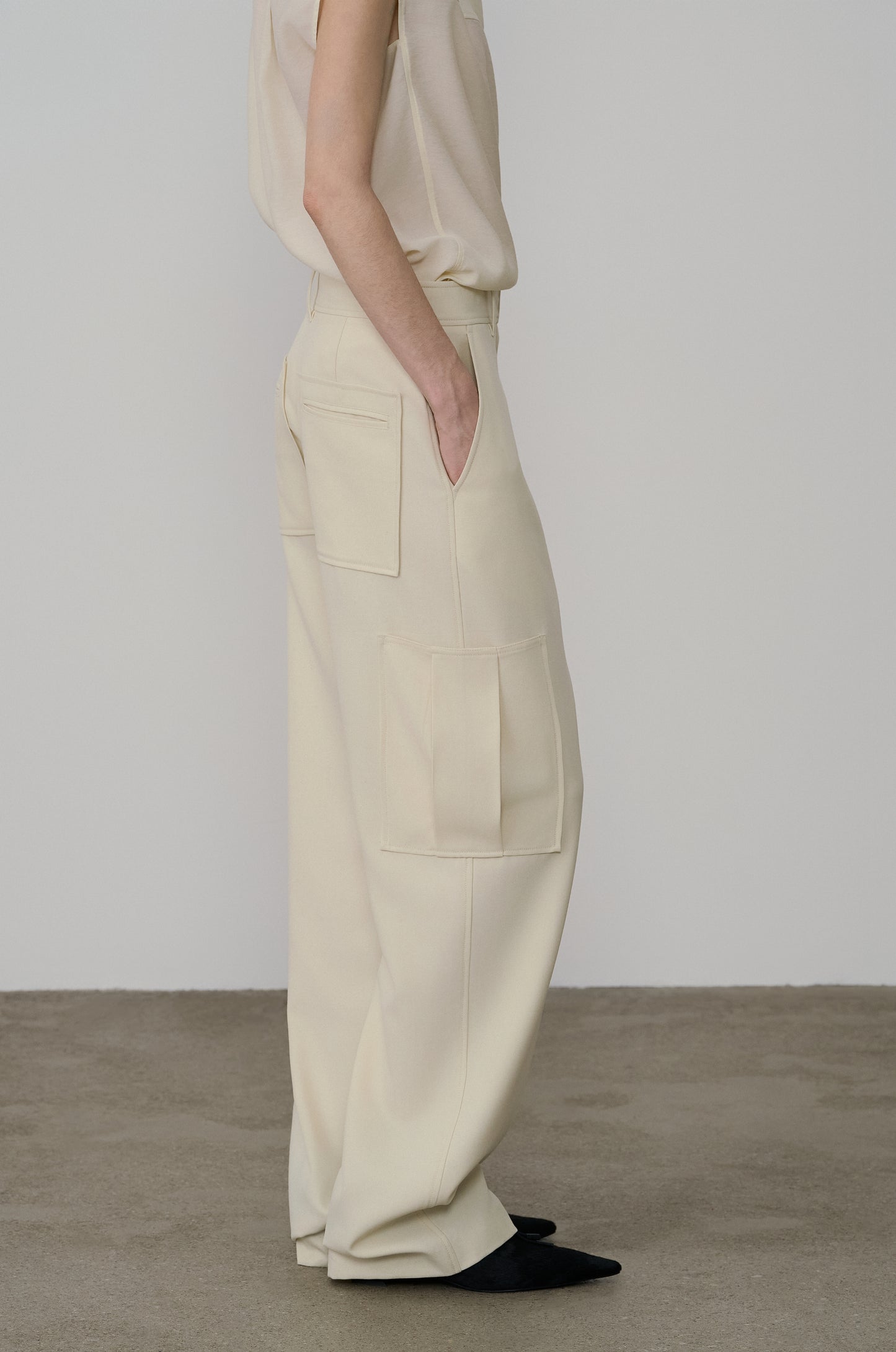 CURVED JERSEY CARGO LOUNGE PANTS