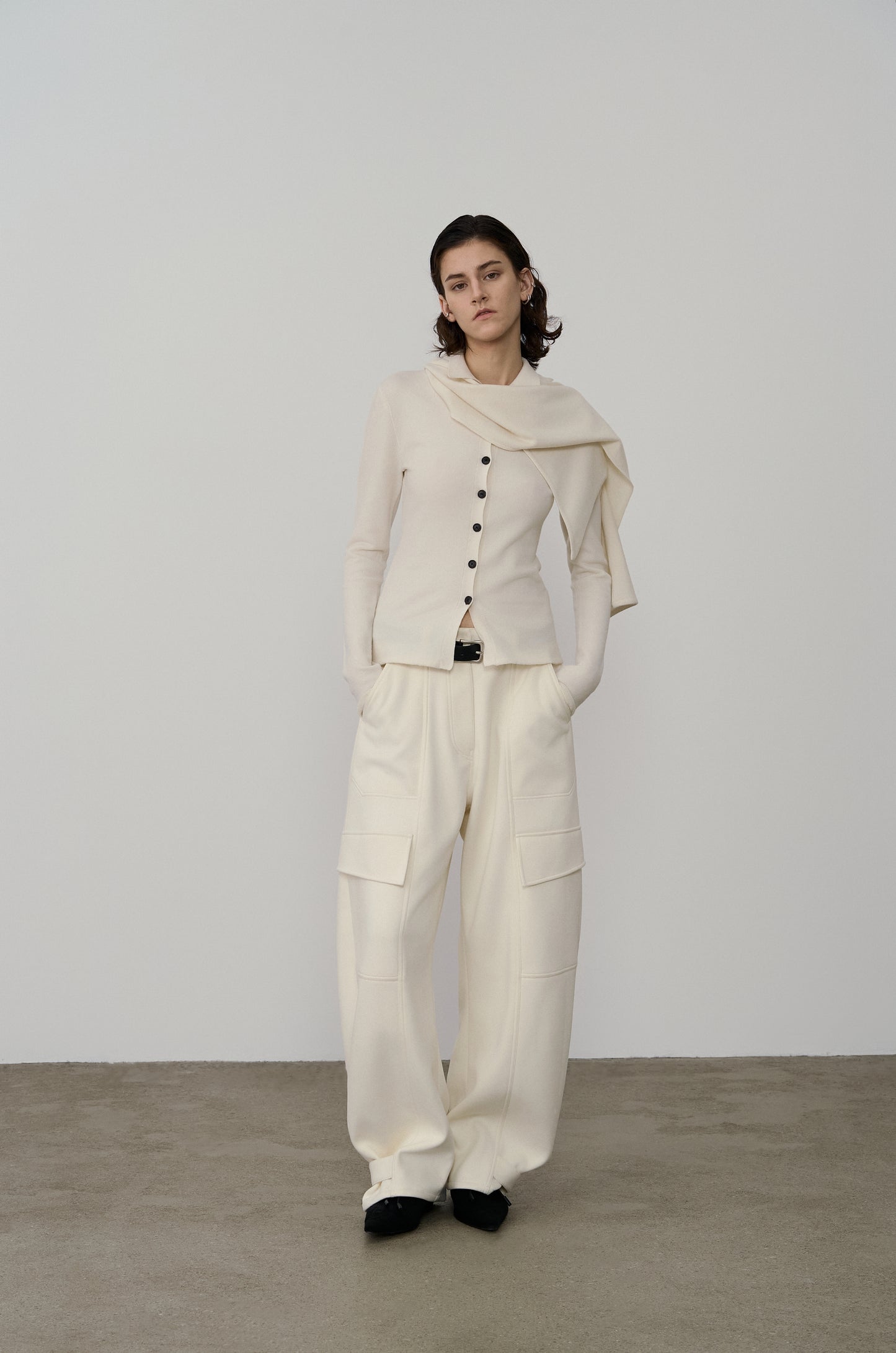 CURVED JERSEY CARGO LOUNGE PANTS