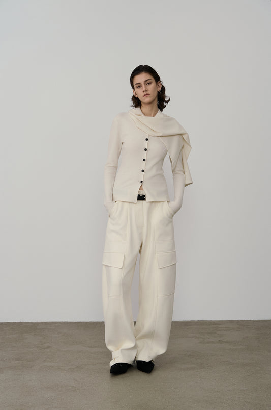 CURVED JERSEY CARGO LOUNGE PANTS