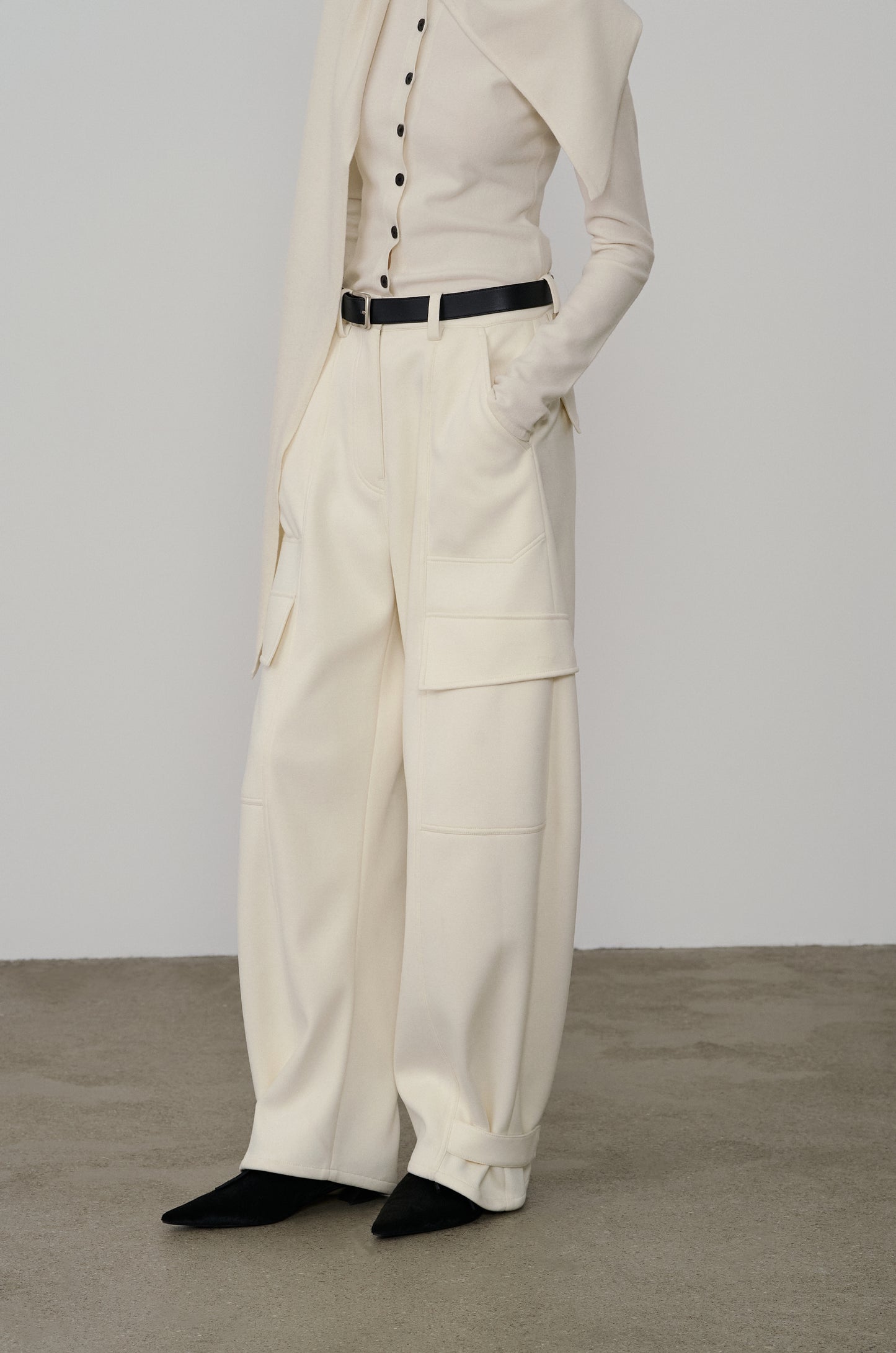 CURVED JERSEY CARGO LOUNGE PANTS