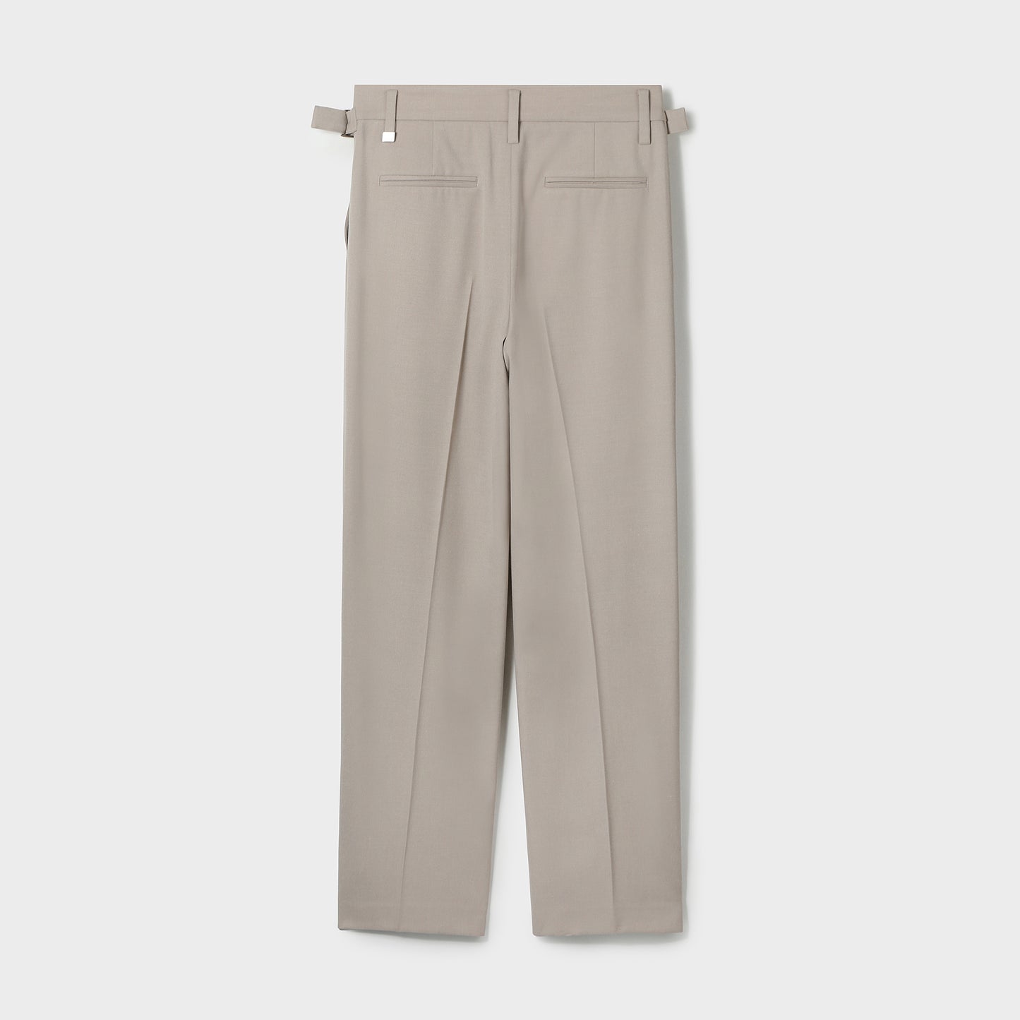 BELTED WAIST PINTUCK TROUSERS