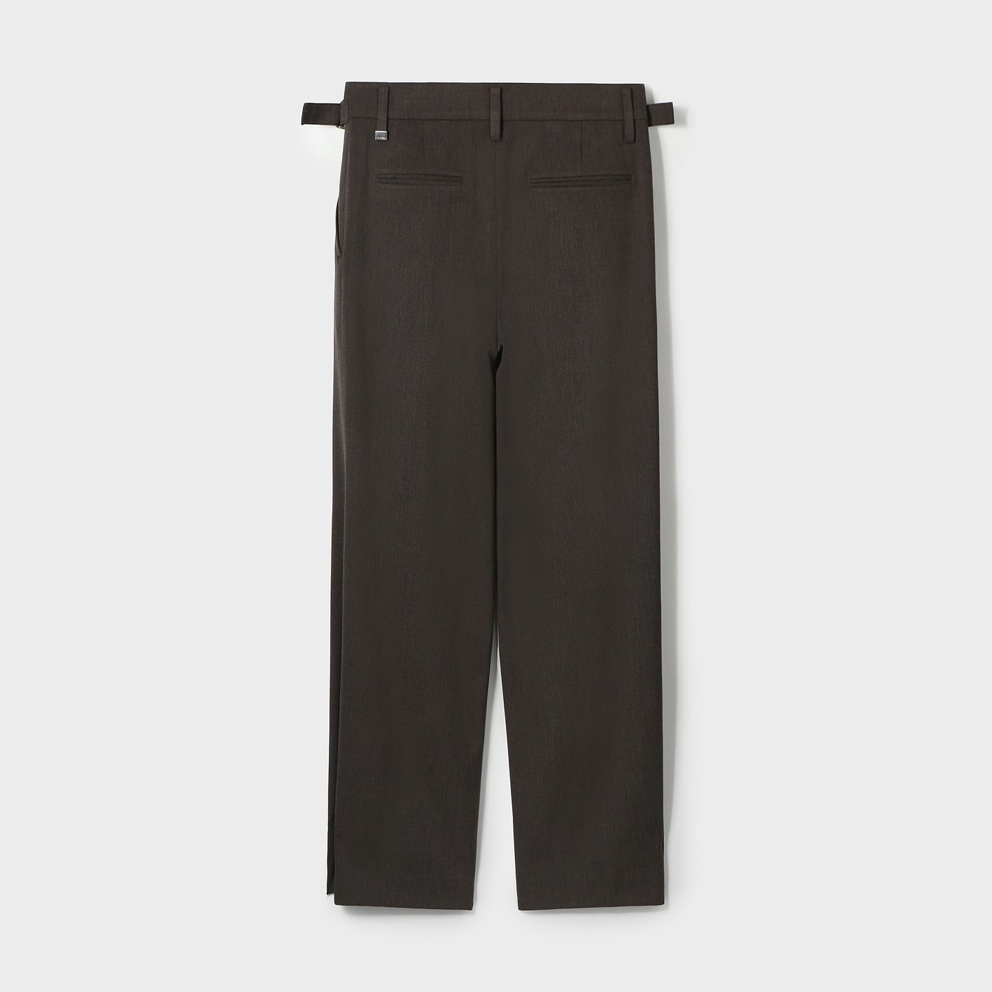 BELTED WAIST PINTUCK TROUSERS