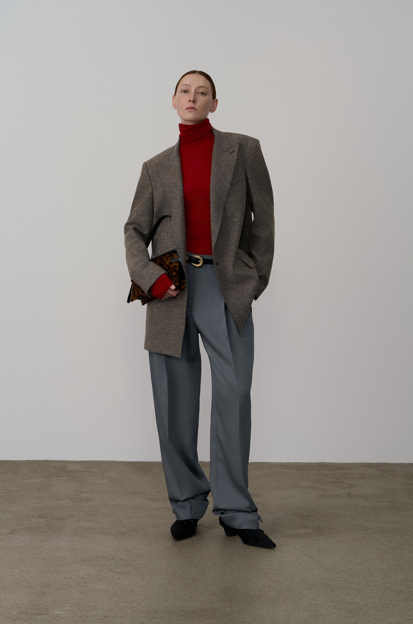 CLASSIC DOUBLE PLEAT TAILORED PANTS