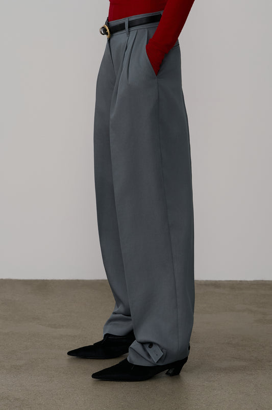 CLASSIC DOUBLE PLEAT TAILORED PANTS