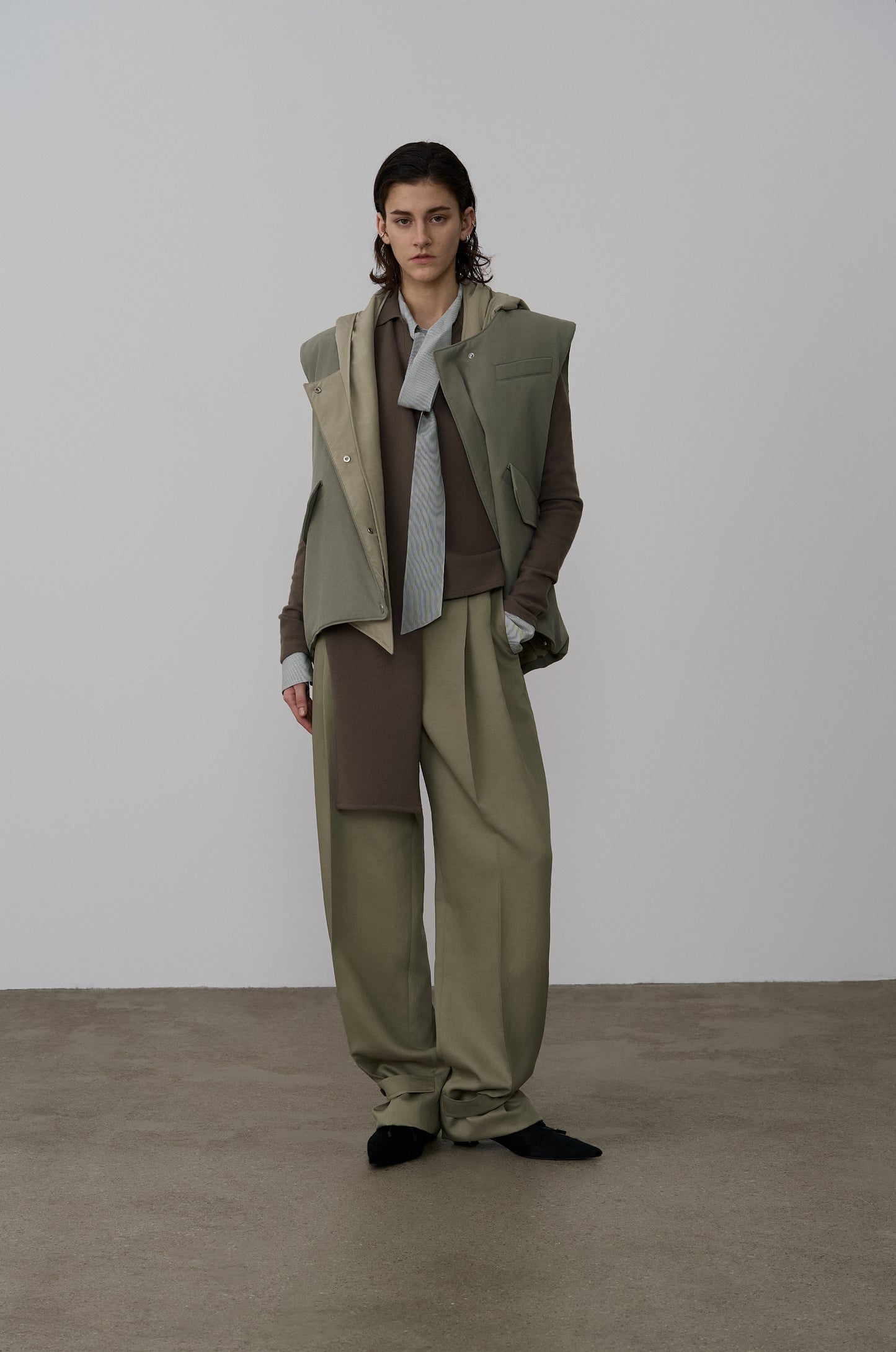 CLASSIC DOUBLE PLEAT TAILORED PANTS