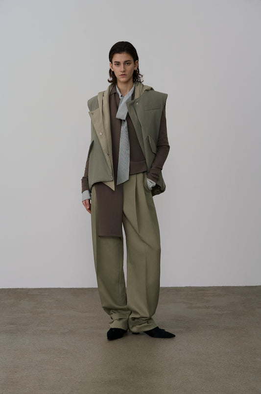 CLASSIC DOUBLE PLEAT TAILORED PANTS