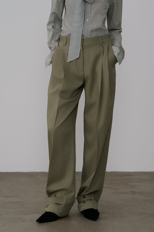 CLASSIC DOUBLE PLEAT TAILORED PANTS