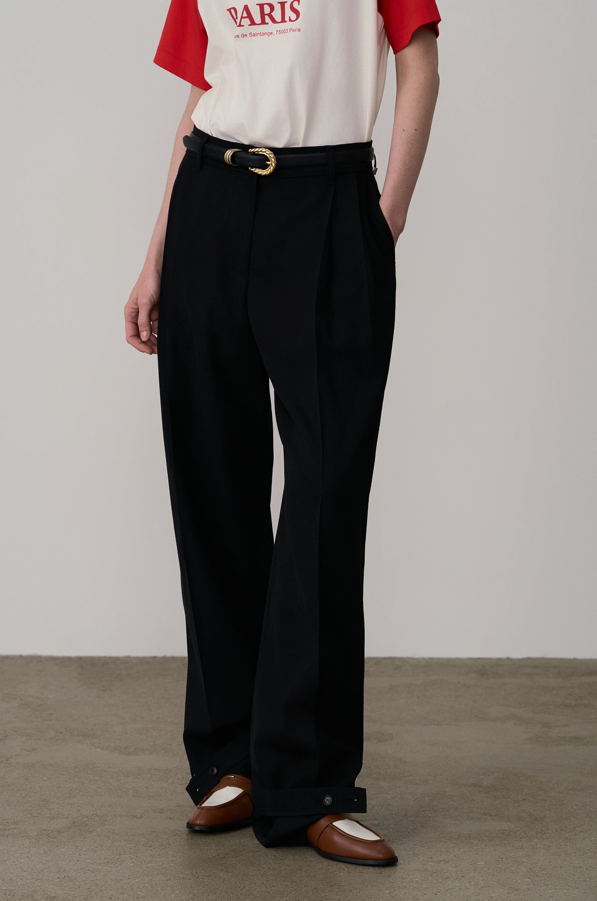 CLASSIC DOUBLE PLEAT TAILORED PANTS