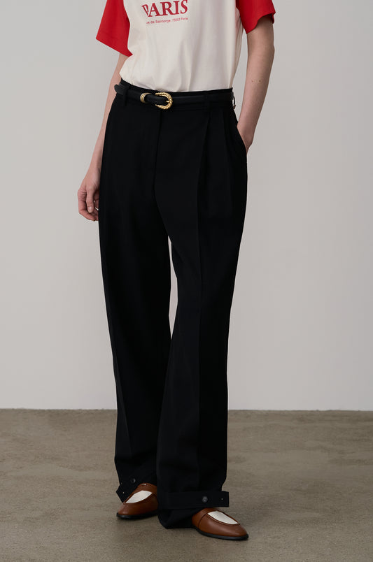 CLASSIC DOUBLE PLEAT TAILORED PANTS