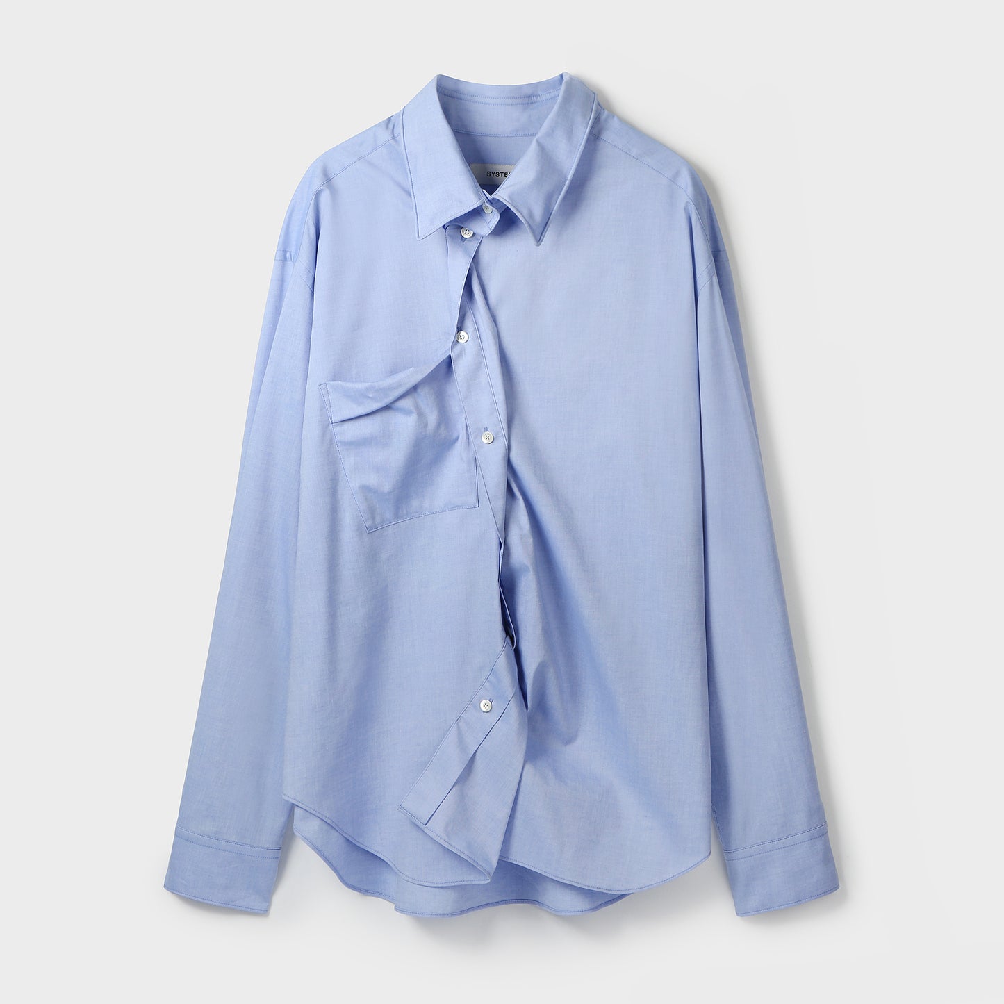 TWISTED WIRED-COLLAR SHIRT