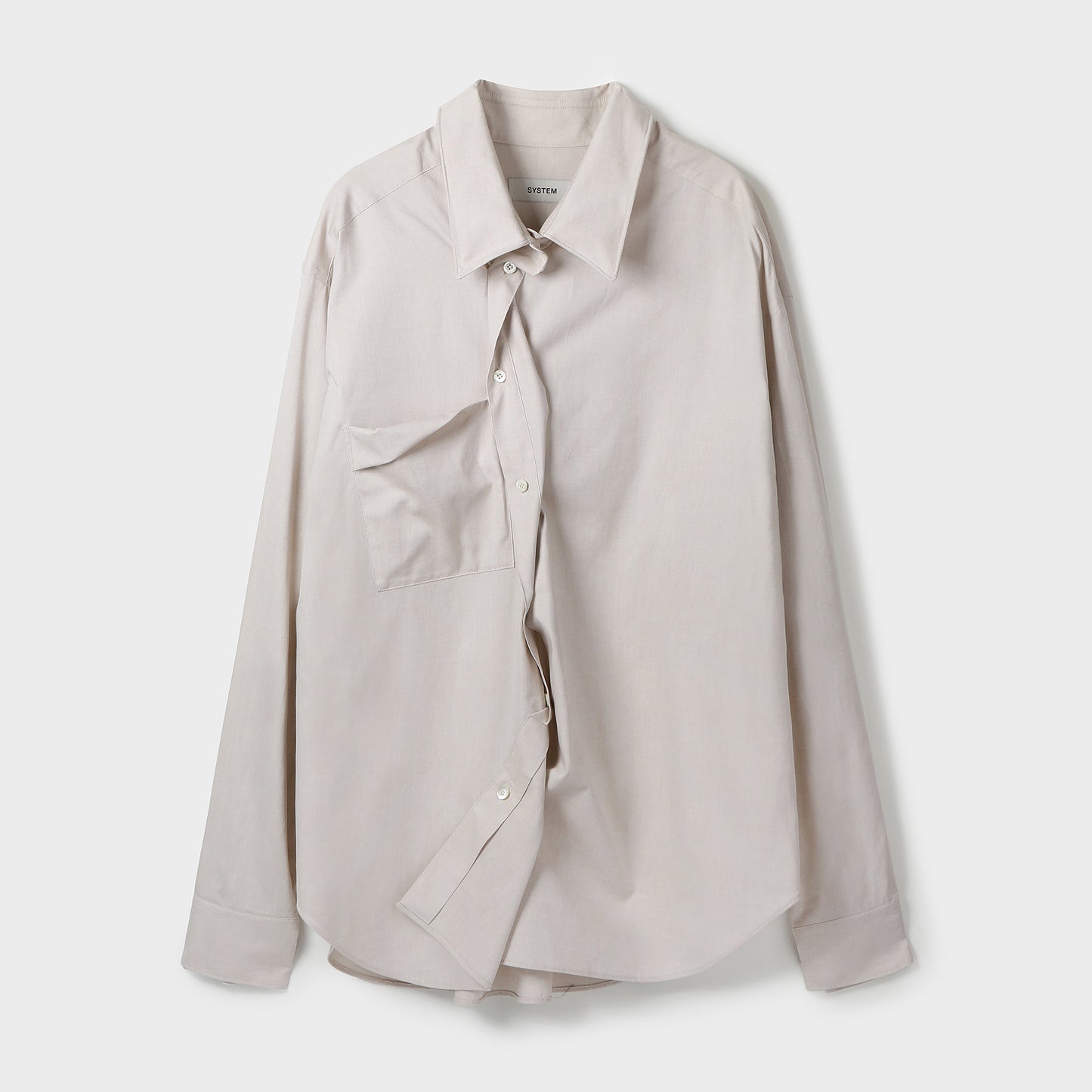 TWISTED WIRED-COLLAR SHIRT