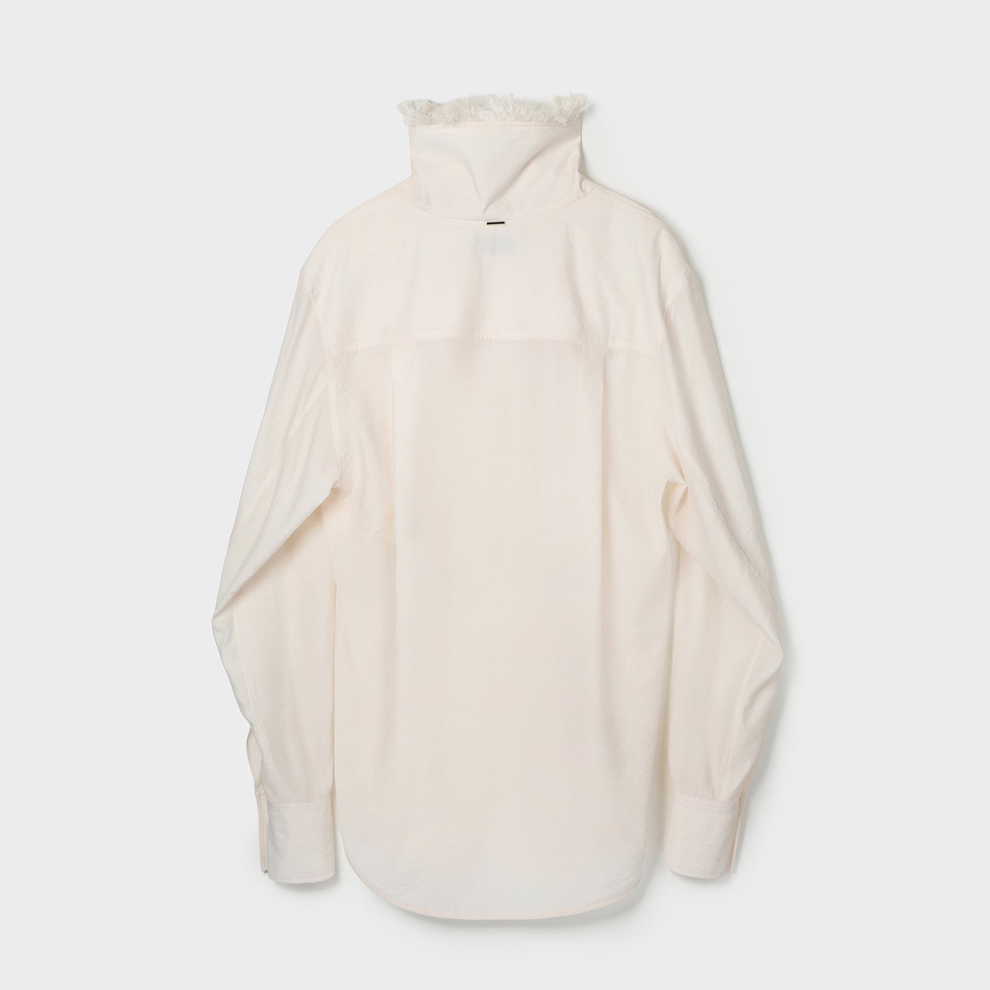 FRINGED FUNNEL-NECK SHIRT