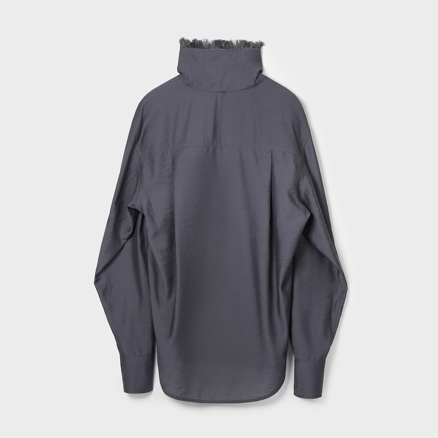 FRINGED FUNNEL-NECK SHIRT