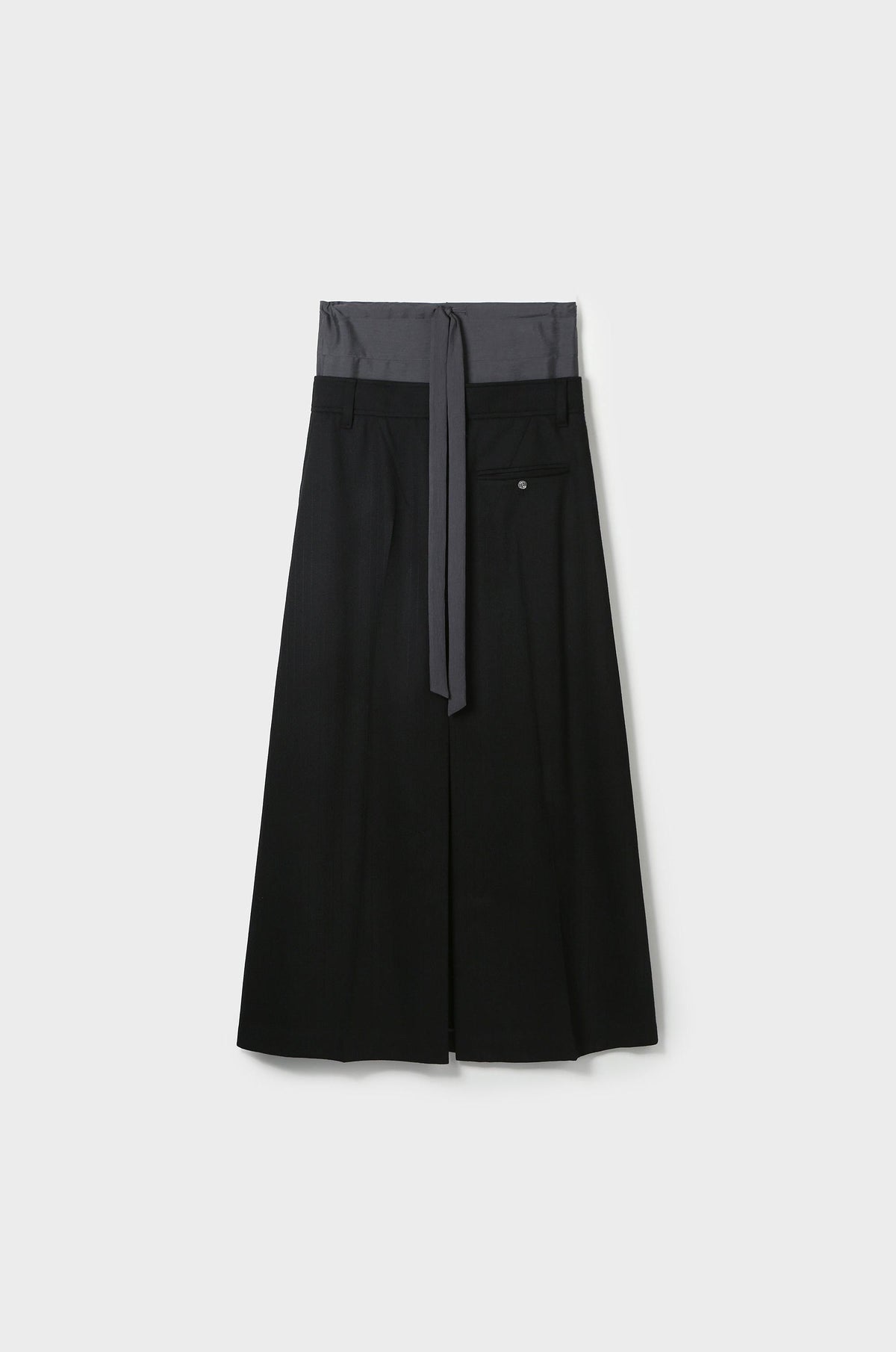 CONTRAST-COMBO LONG STRIPE SKIRT