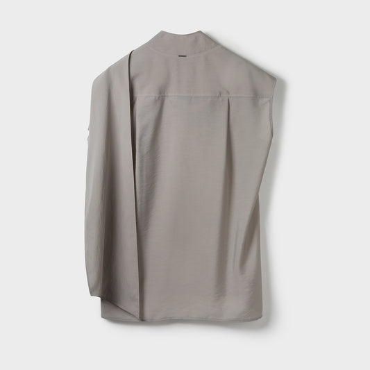 SCARF-TIE SILHOUETTE BLOUSE