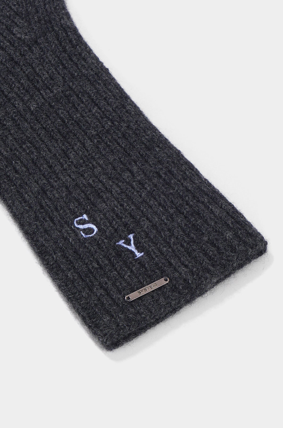 CASHMERE BLEND RIBBED GLOVES