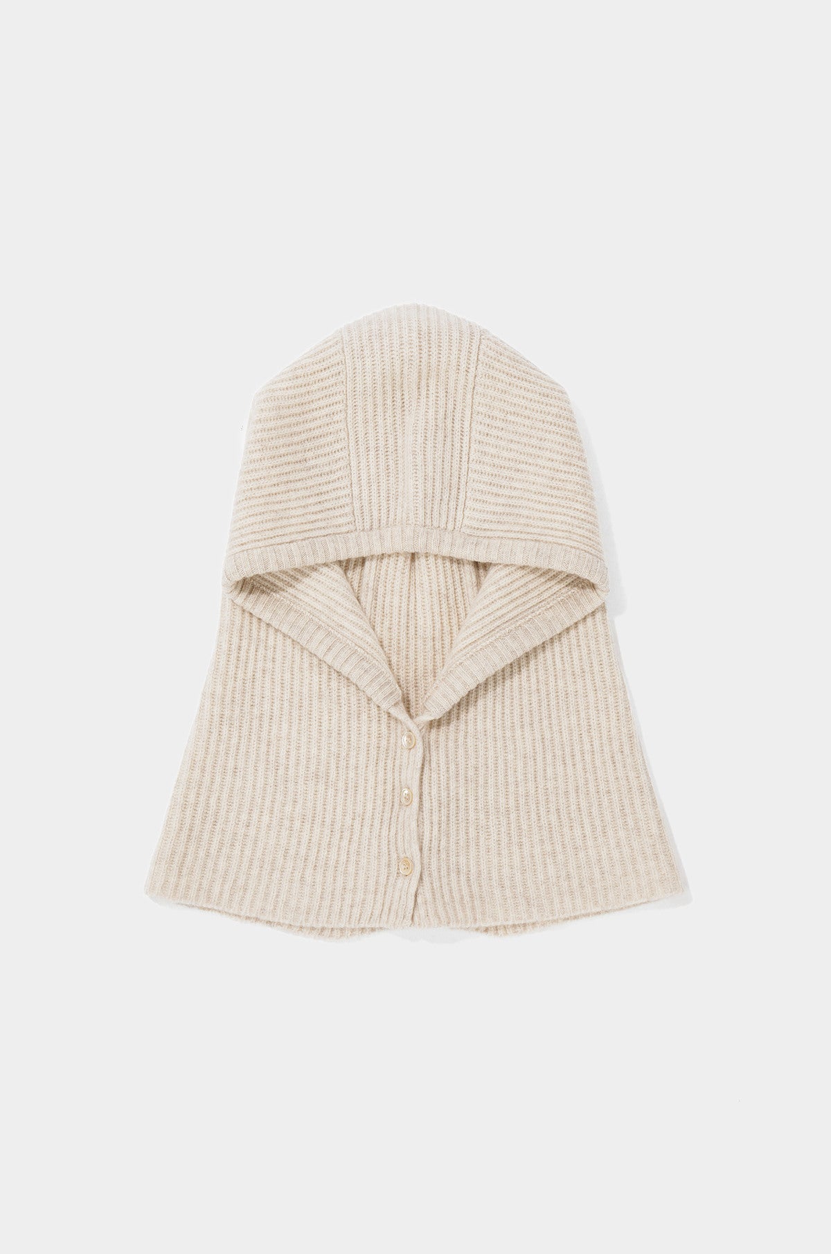 CASHMERE BLEND RIBBED BALACLAVA