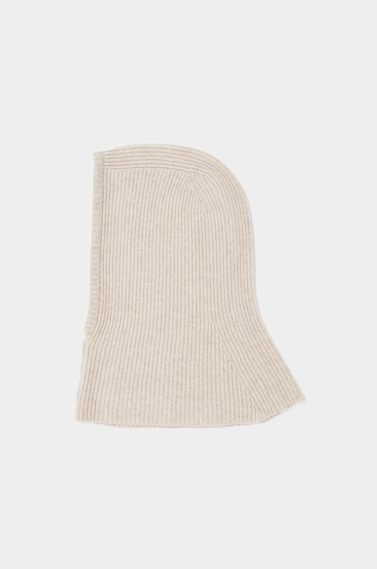 CASHMERE BLEND RIBBED BALACLAVA