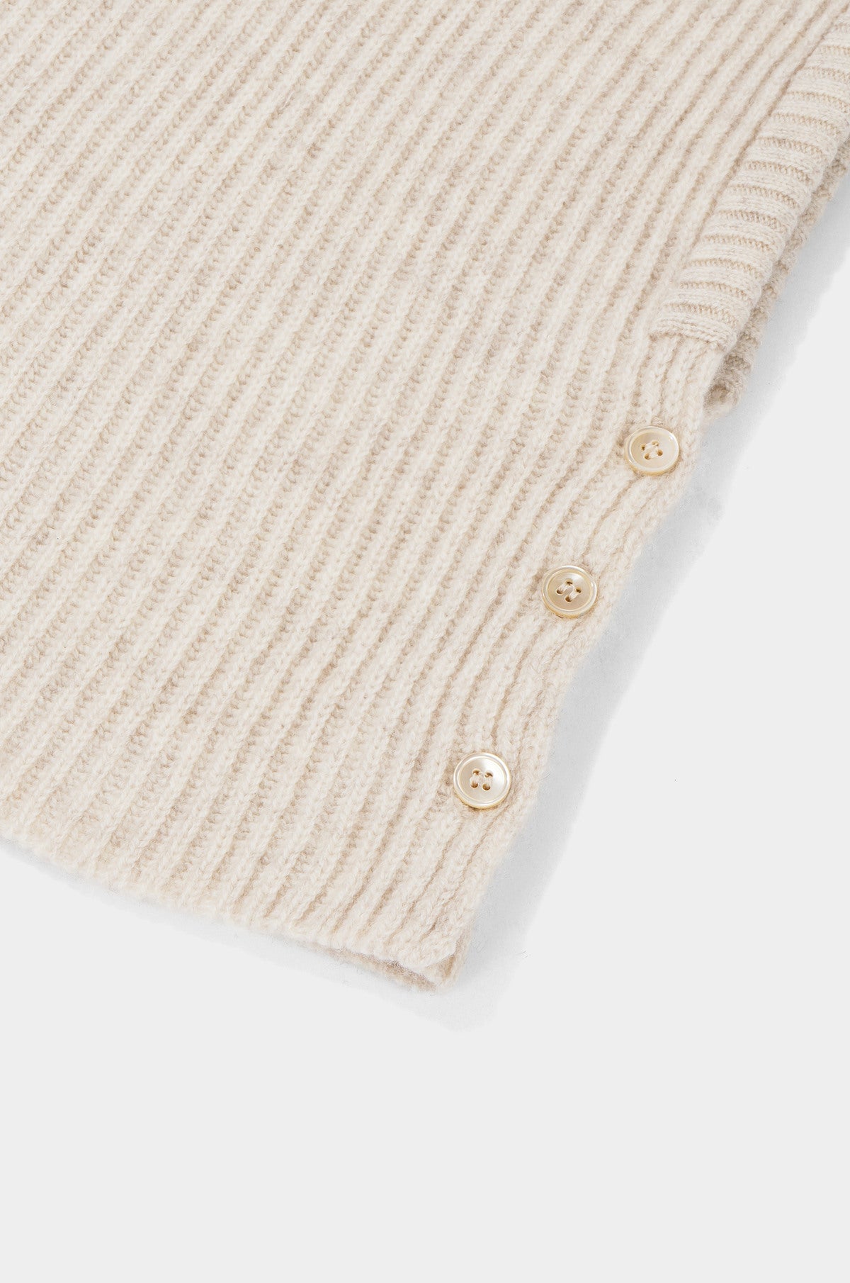 CASHMERE BLEND RIBBED BALACLAVA