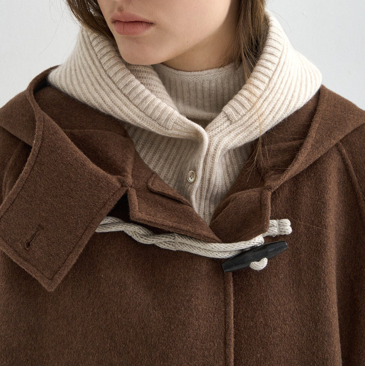 CASHMERE BLEND RIBBED BALACLAVA