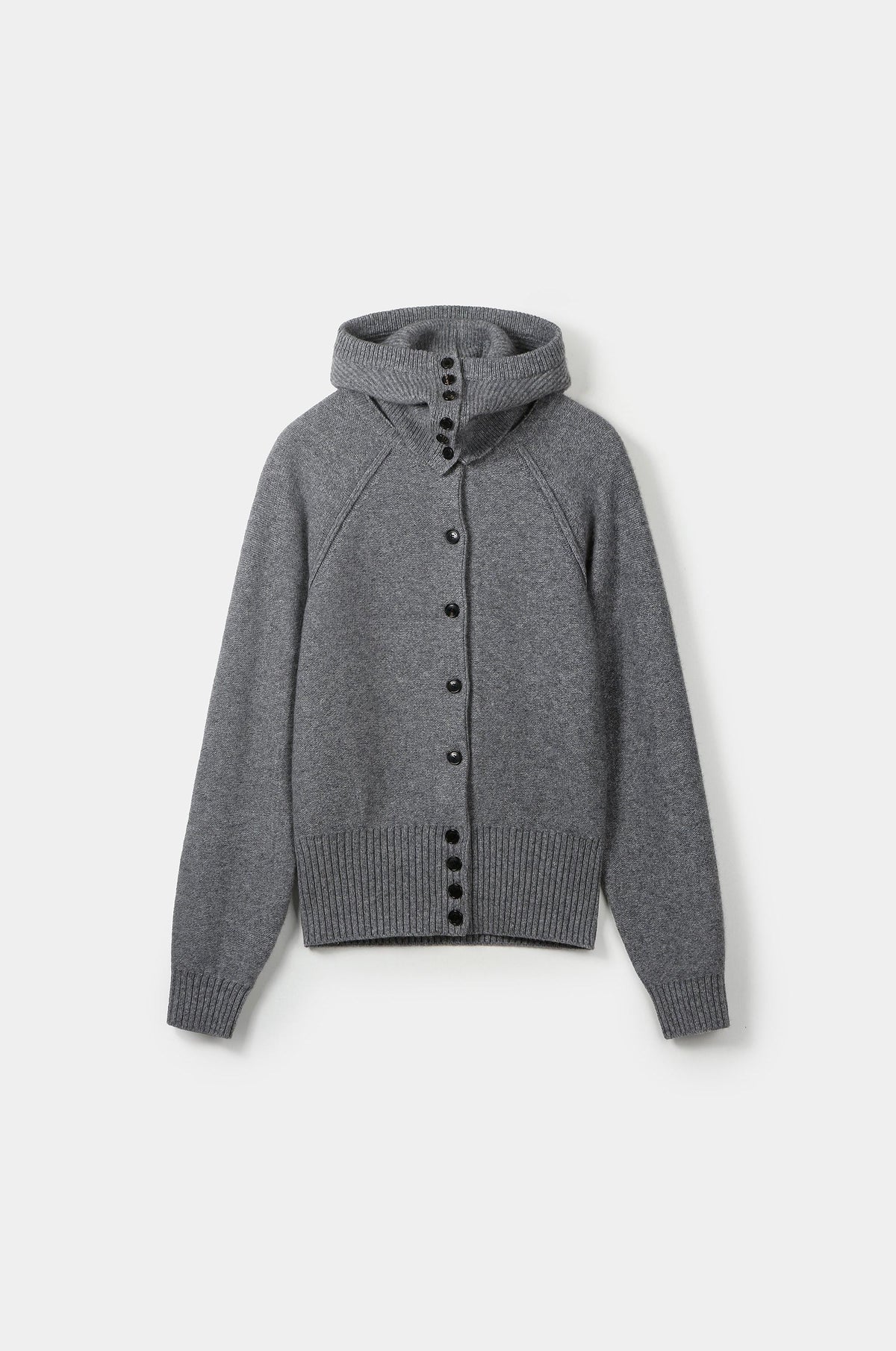 BALACLAVA HOODED KNIT CARDIGAN