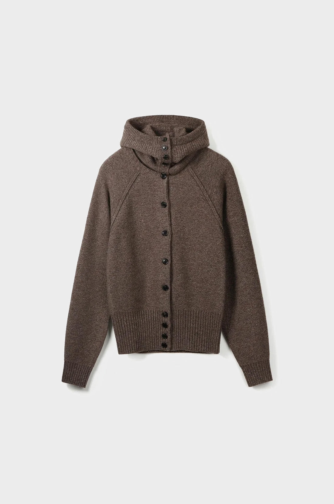 BALACLAVA HOODED KNIT CARDIGAN
