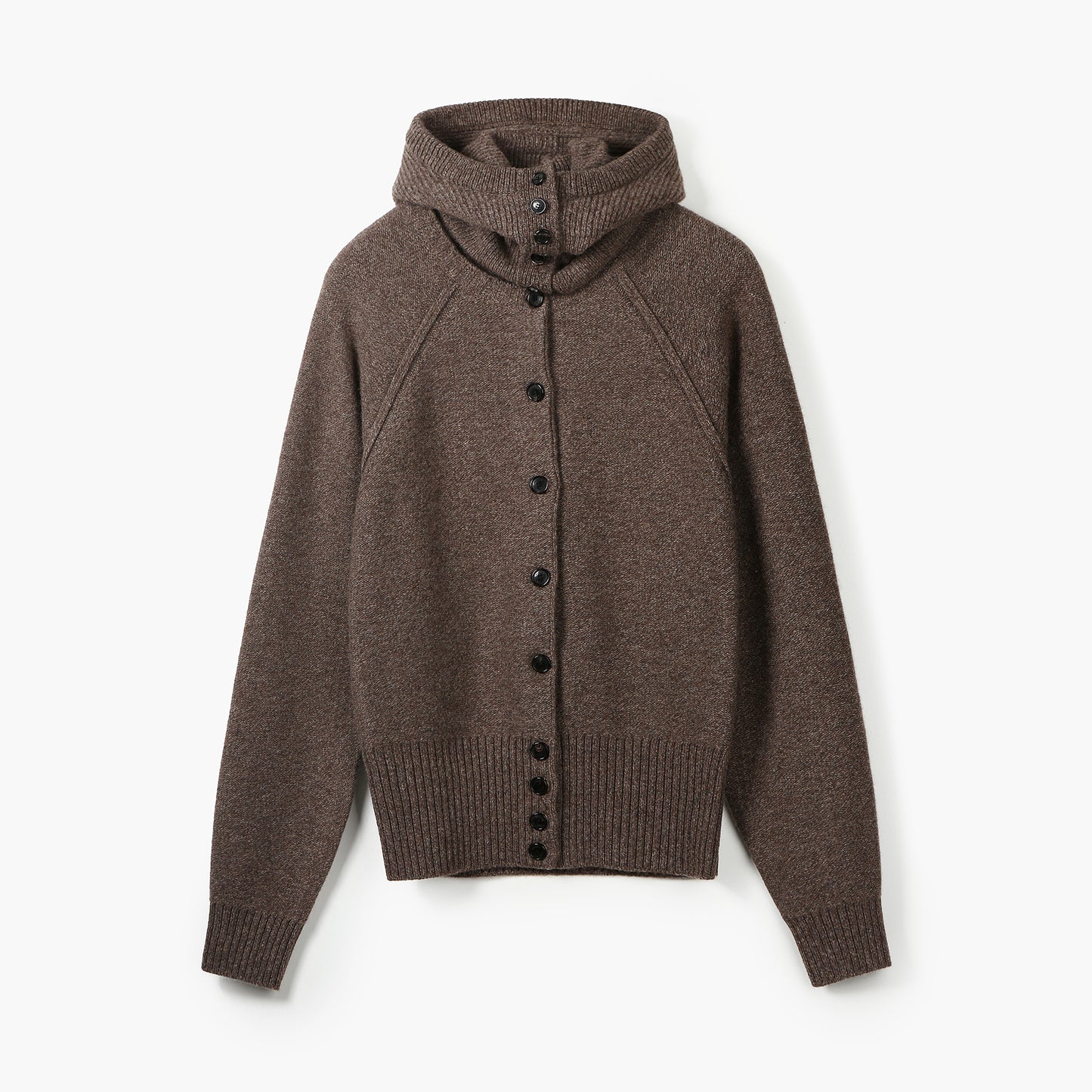 BALACLAVA HOODED KNIT CARDIGAN