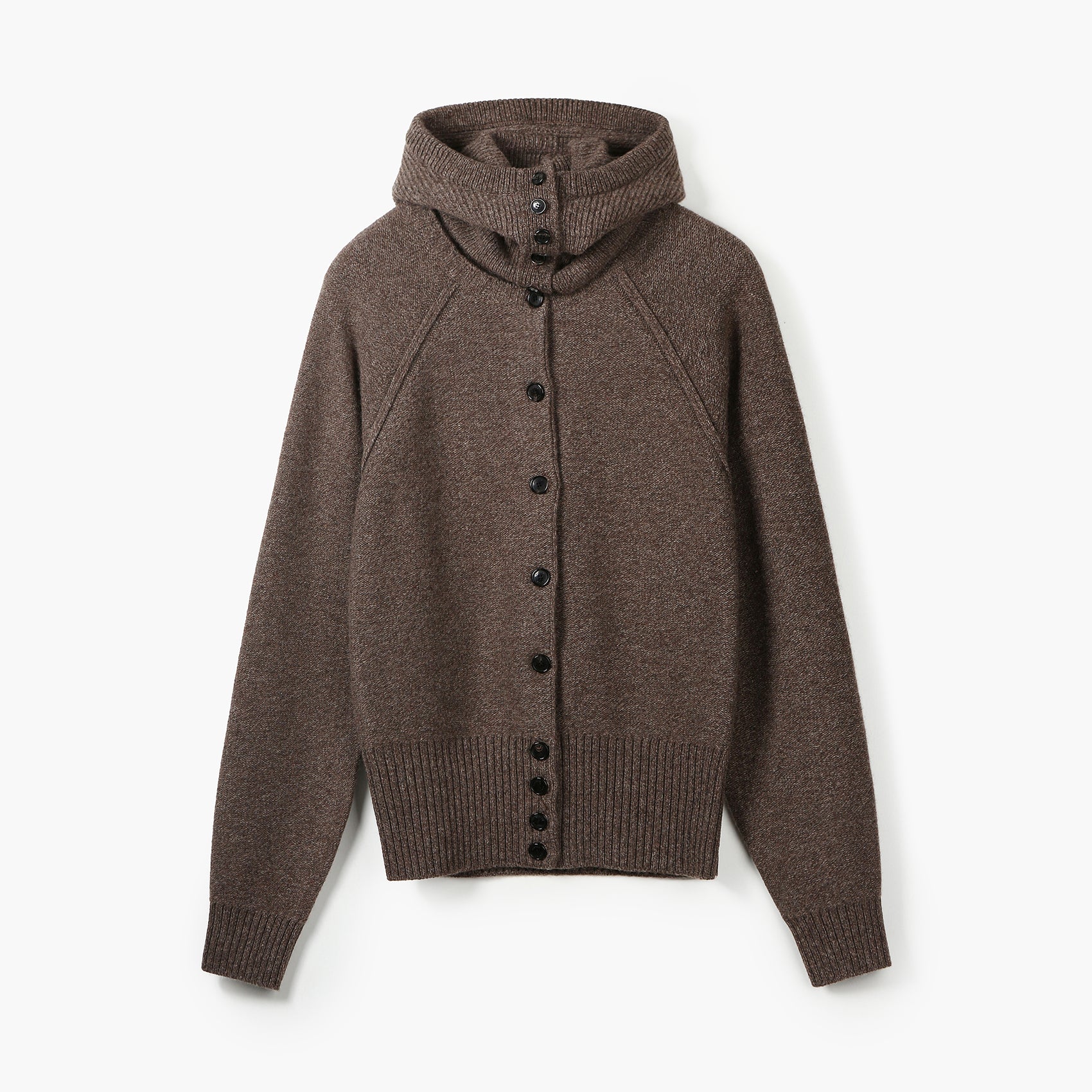 BALACLAVA HOODED KNIT CARDIGAN