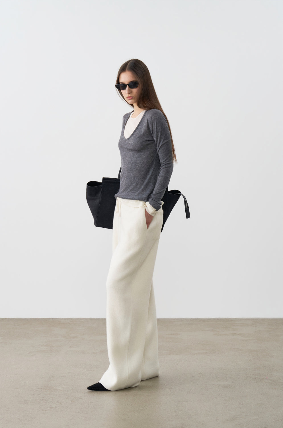 DOUBLE-FACED KNIT PANTS