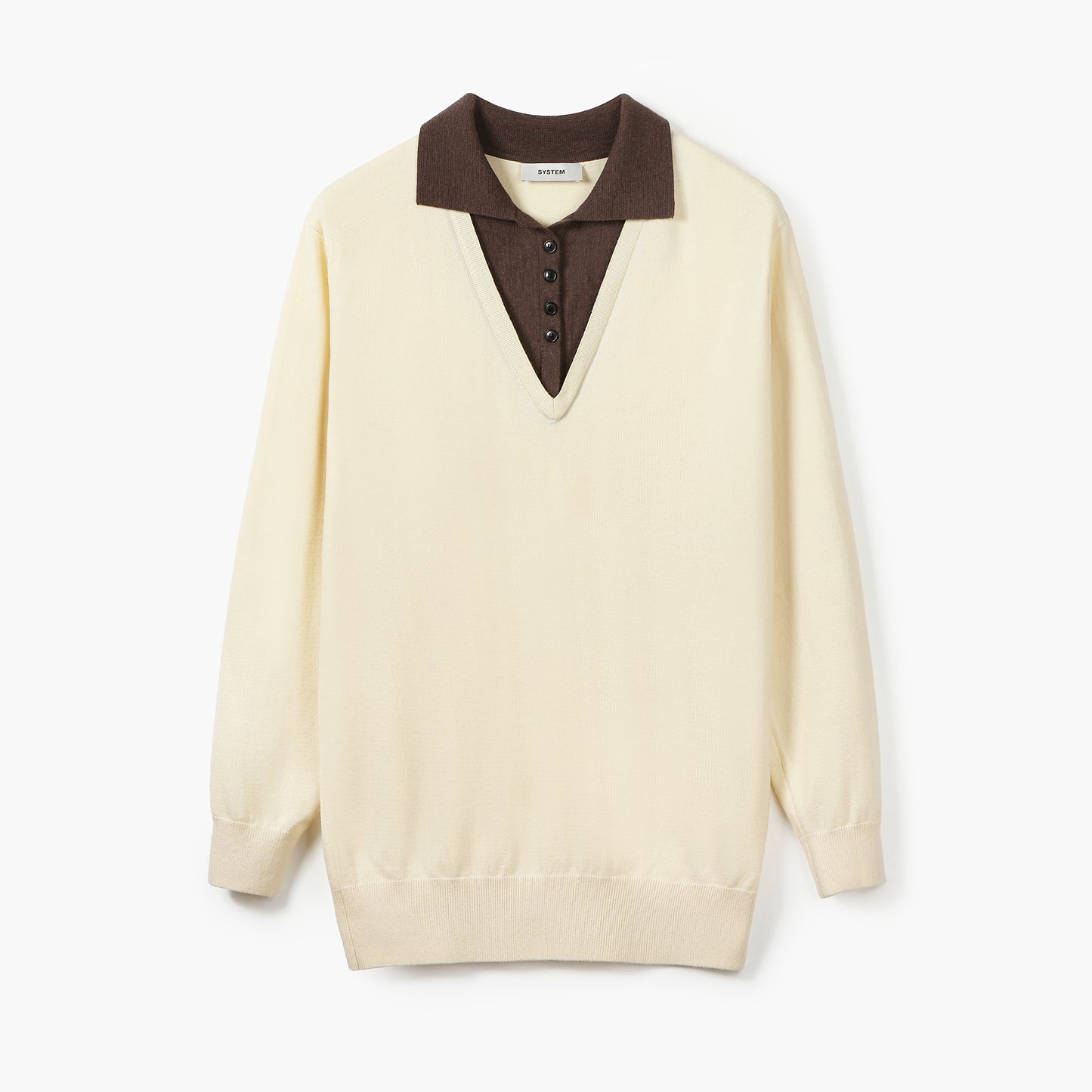 LAYERED COLLAR KNIT TOP