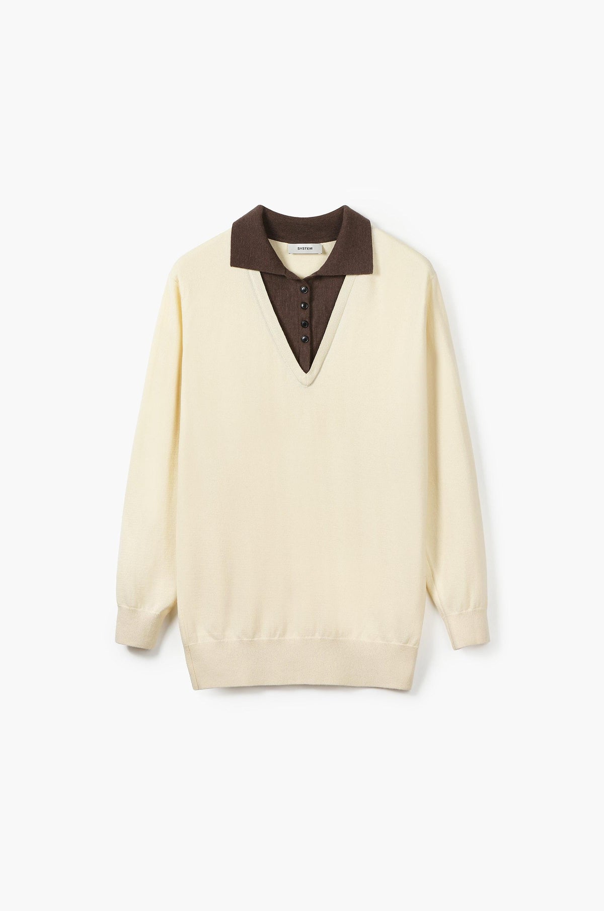 LAYERED COLLAR KNIT TOP