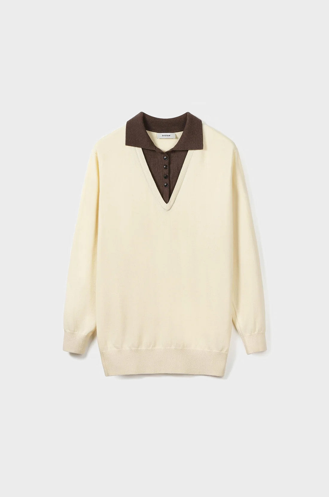 LAYERED COLLAR KNIT TOP