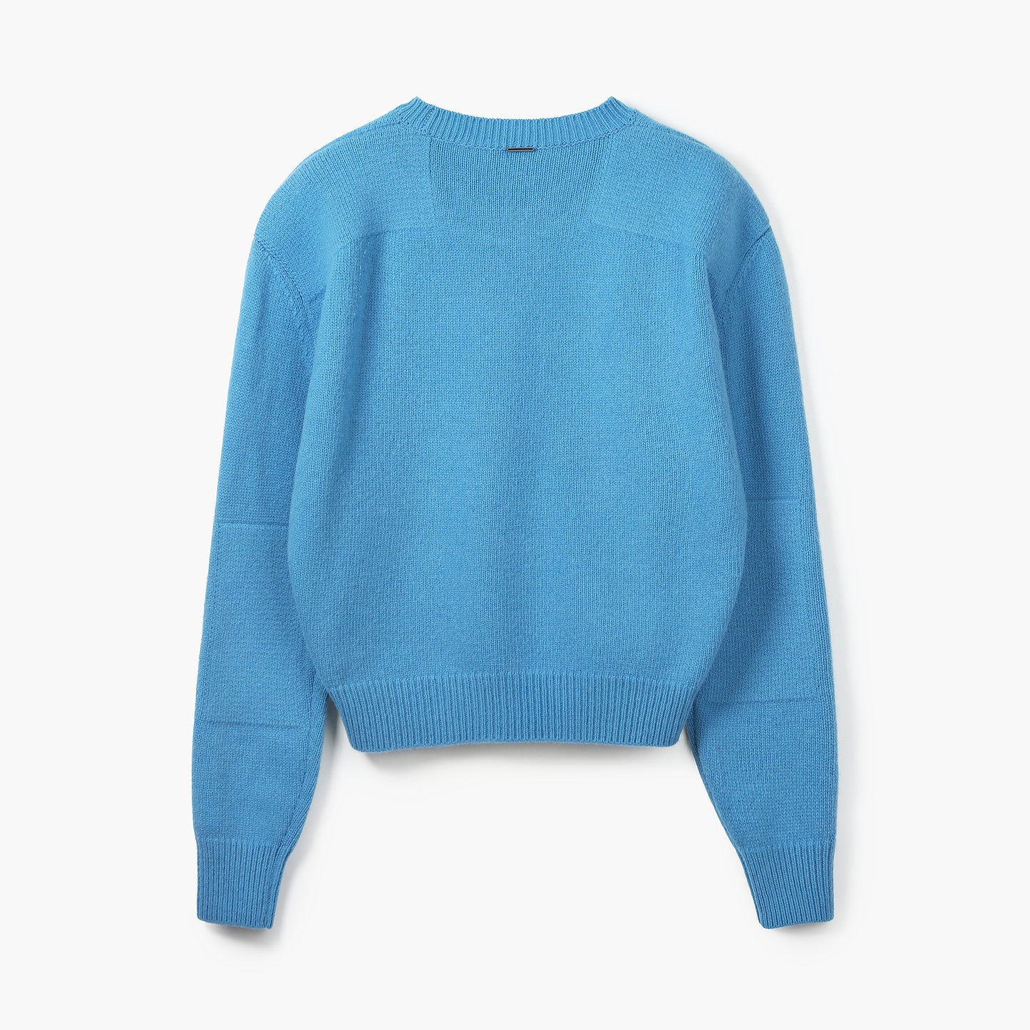CONTRAST PANEL CREW-NECK KNIT TOP