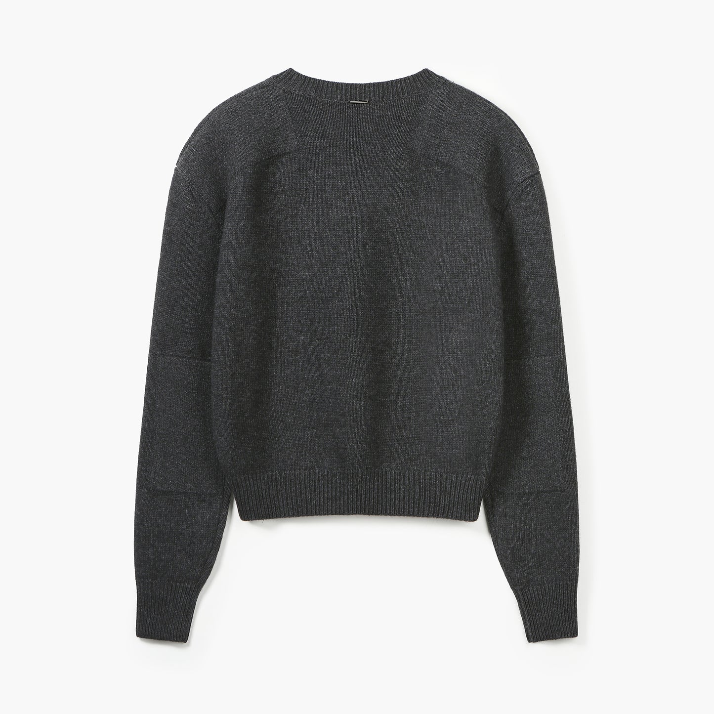 CONTRAST PANEL CREW-NECK KNIT TOP