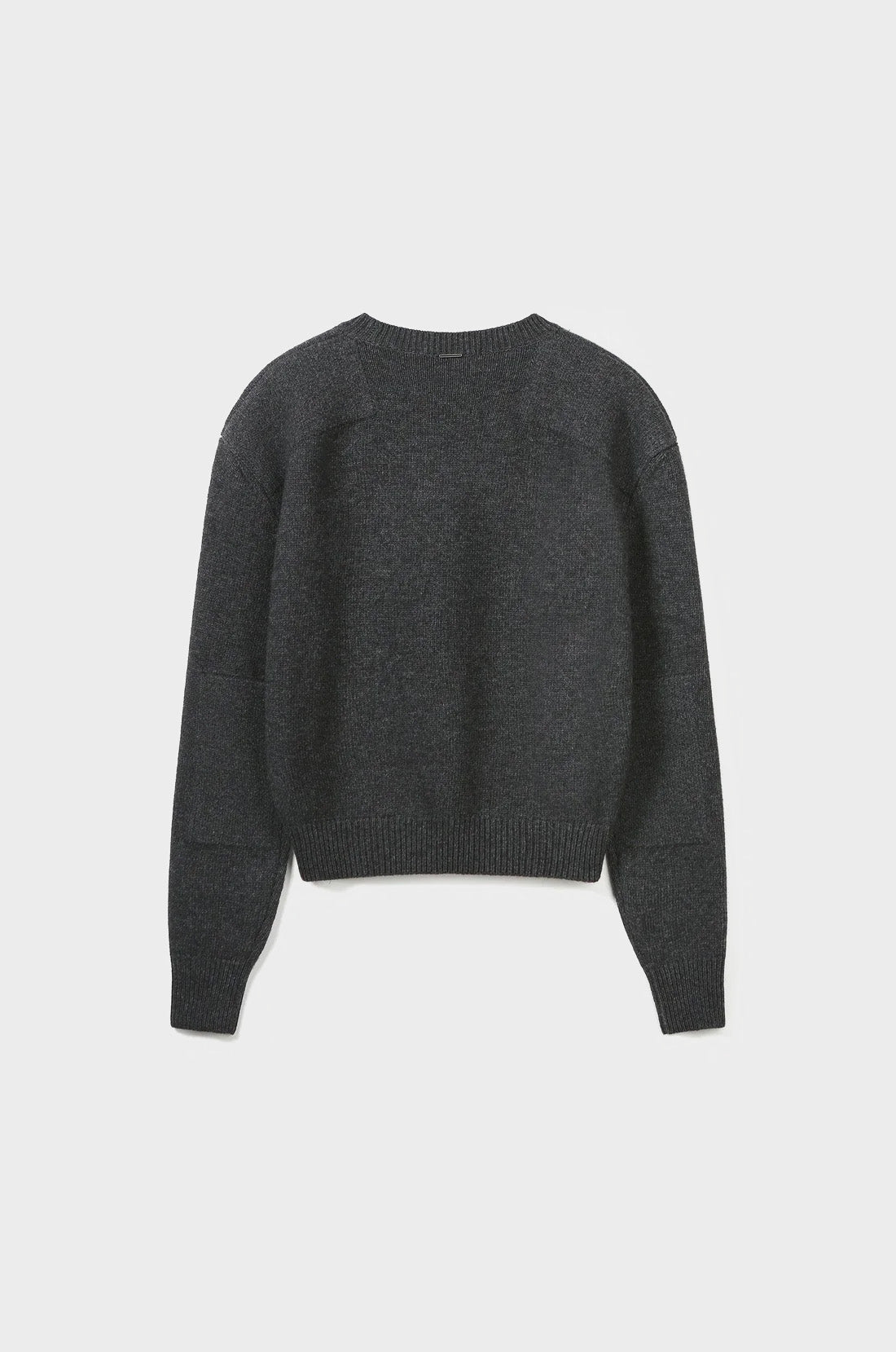 CONTRAST PANEL CREW-NECK KNIT TOP