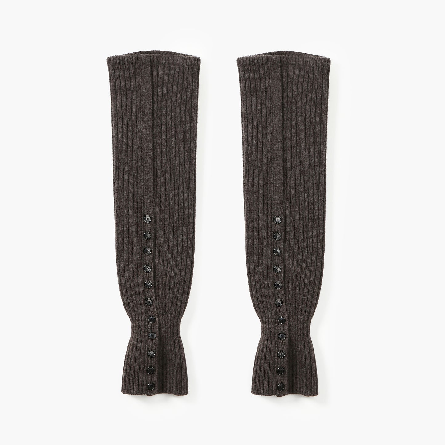 BUTTONED RIBBED LEG WARMERS