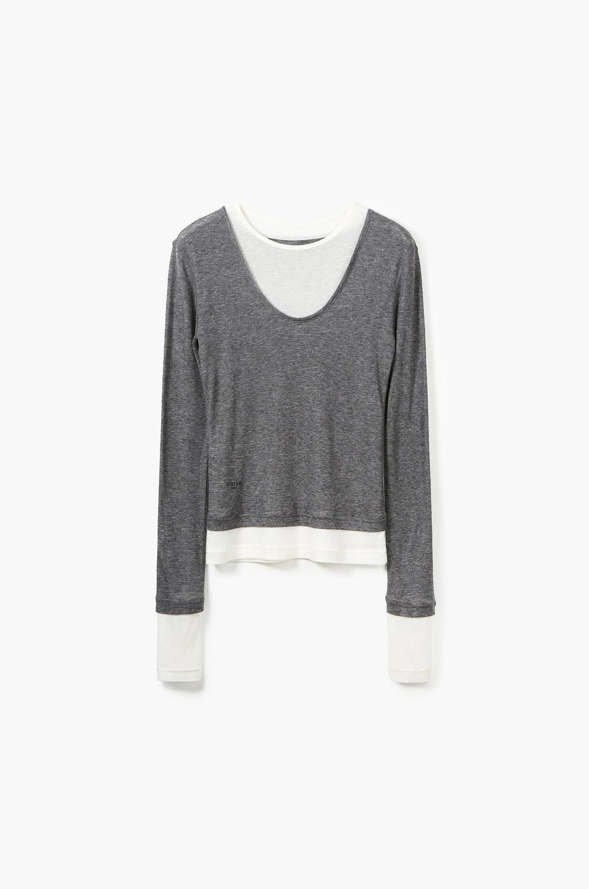 COLOR-BLOCKED JERSEY SLIM TOP