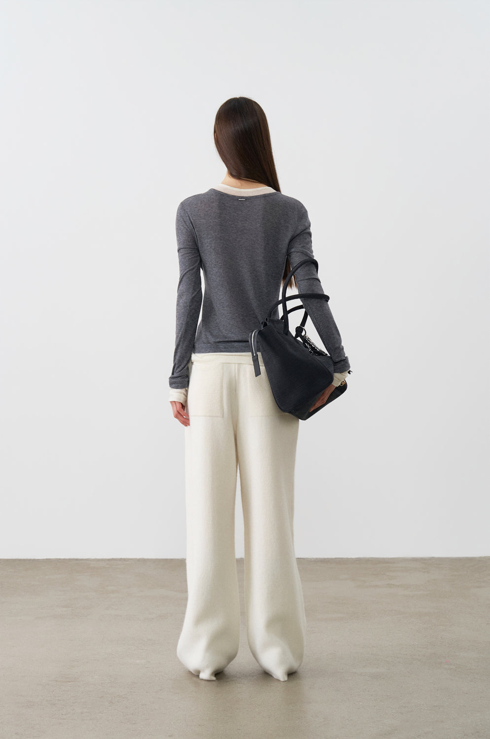 COLOR-BLOCKED JERSEY SLIM TOP