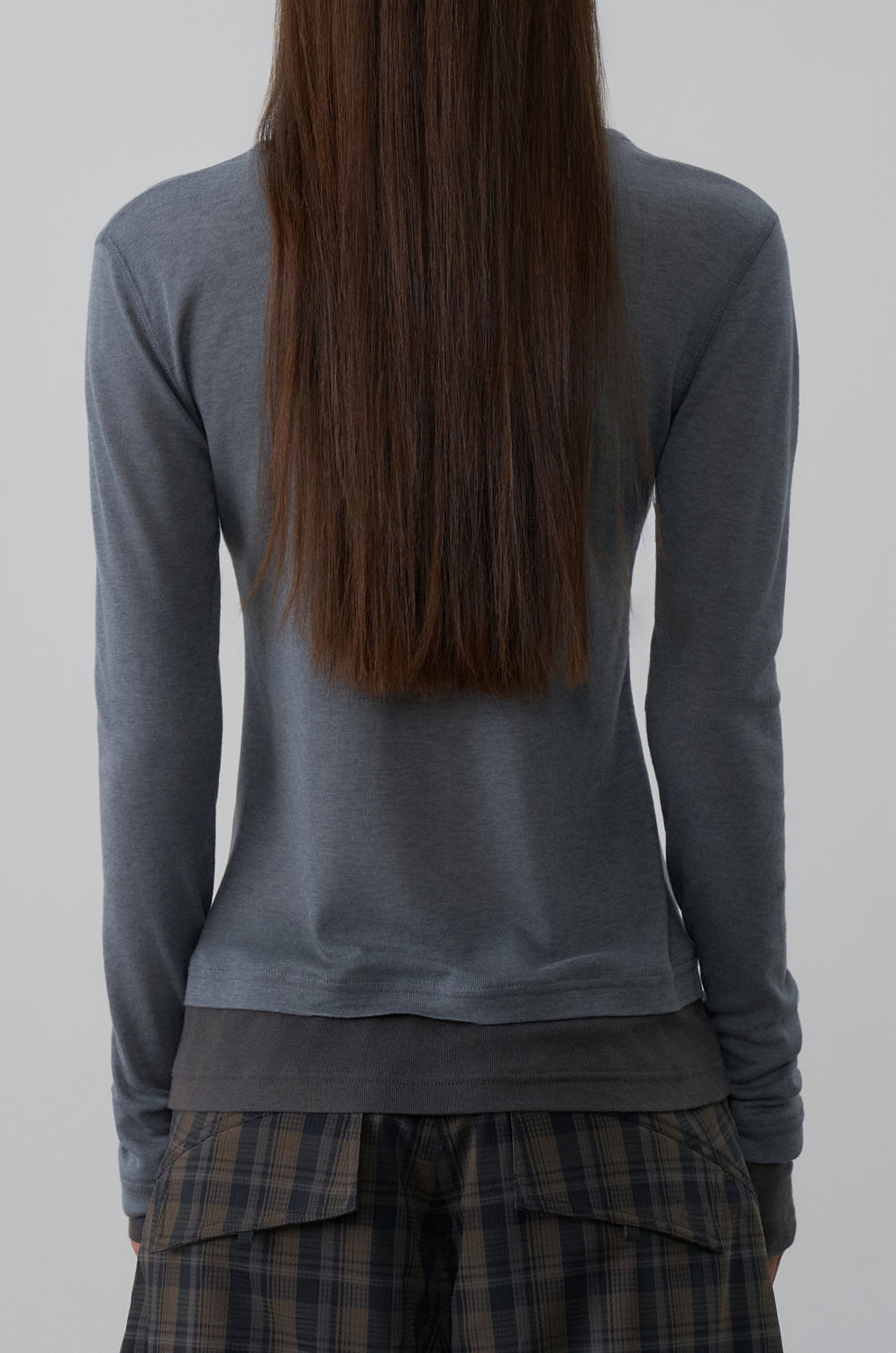COLOR-BLOCKED JERSEY SLIM TOP