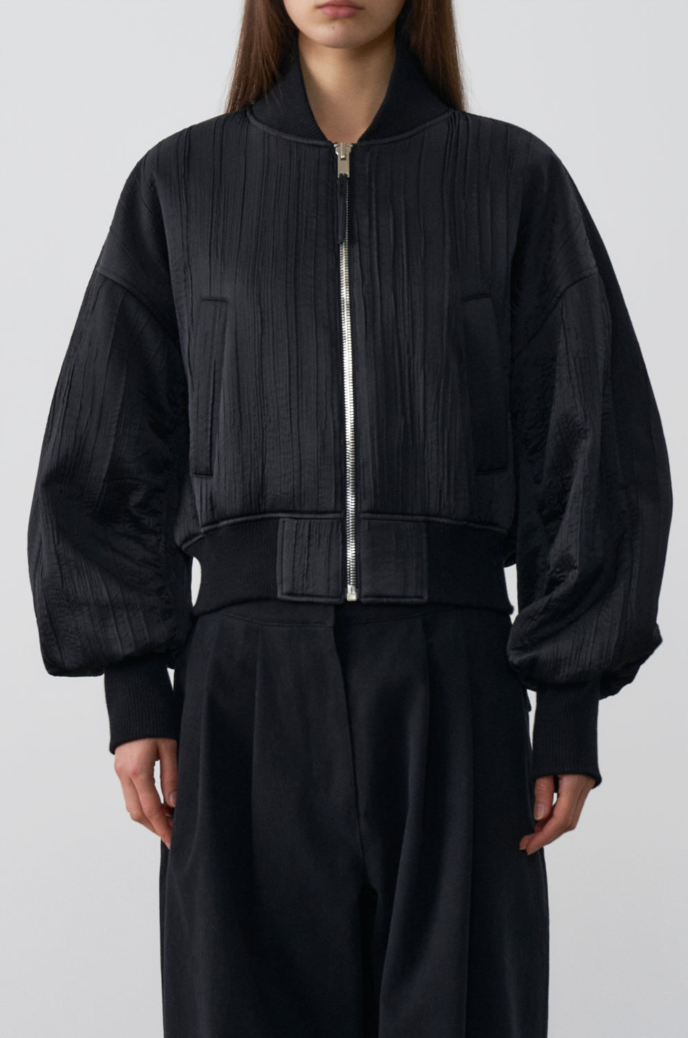 WRINKLED PADDED BOMBER