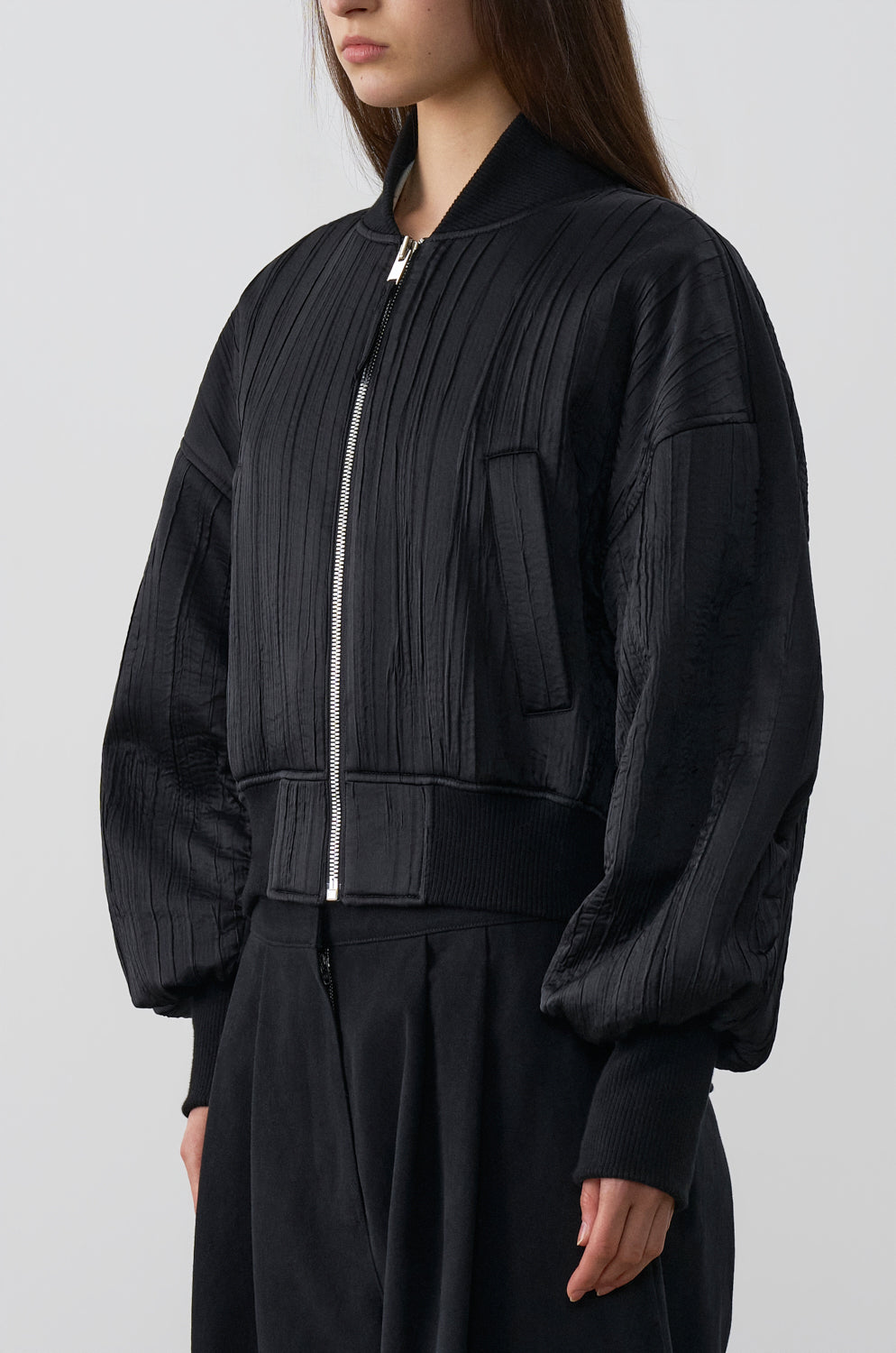 WRINKLED PADDED BOMBER