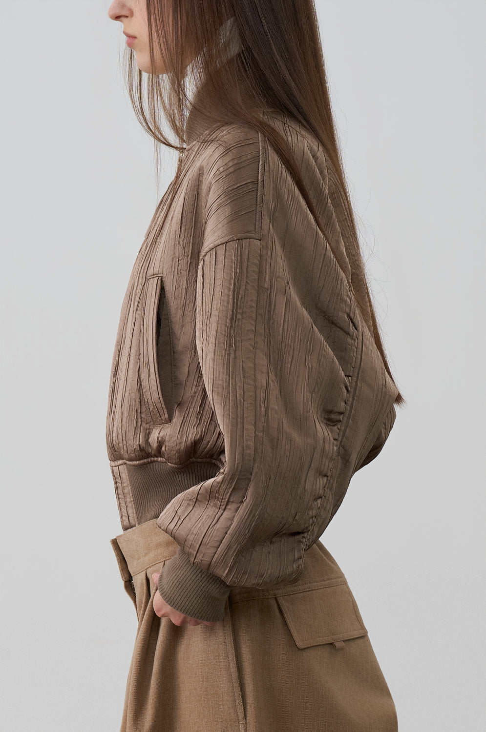 WRINKLED PADDED BOMBER