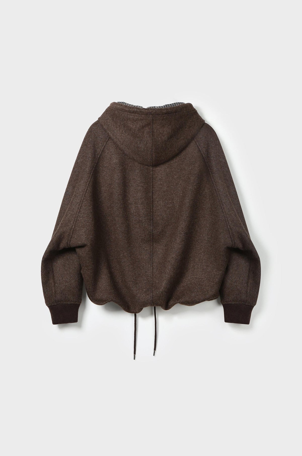 REVERSIBLE CHECKED ZIP-UP HOODED JUMPER