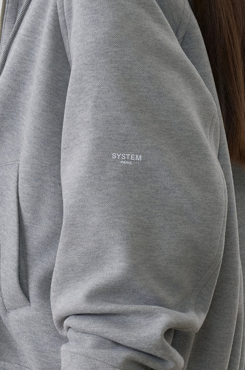 DOUBLE JERSEY ZIP-UP HOODED JUMPER