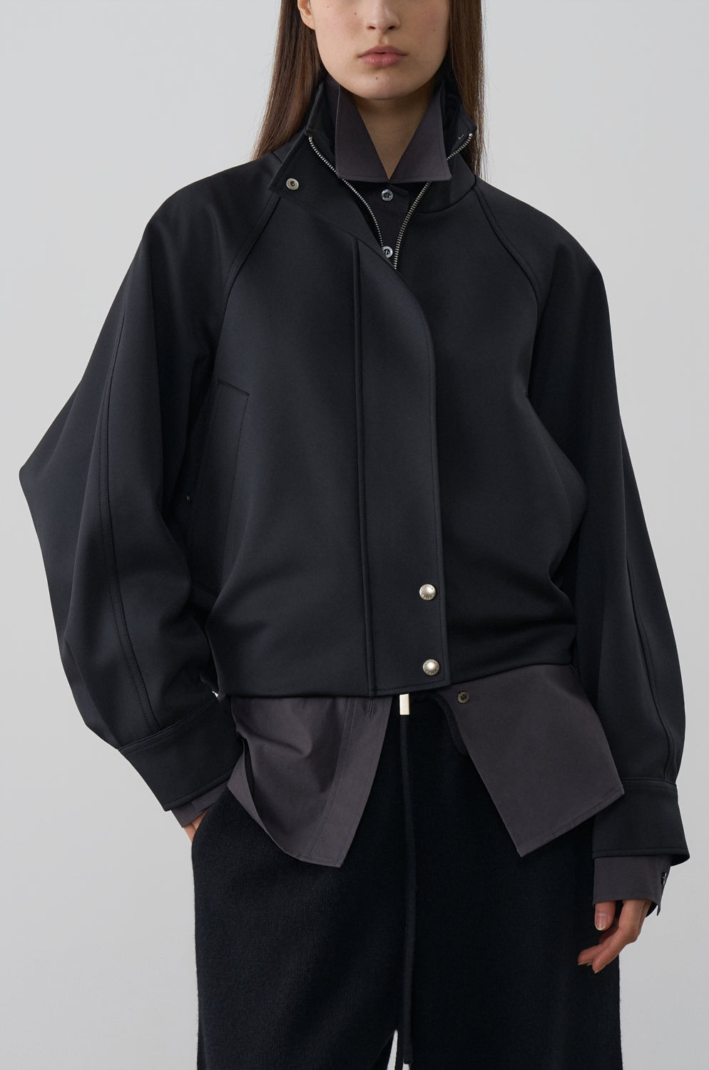 RAGLAN SLEEVE CROPPED BLOUSON
