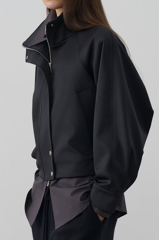 RAGLAN SLEEVE CROPPED BLOUSON
