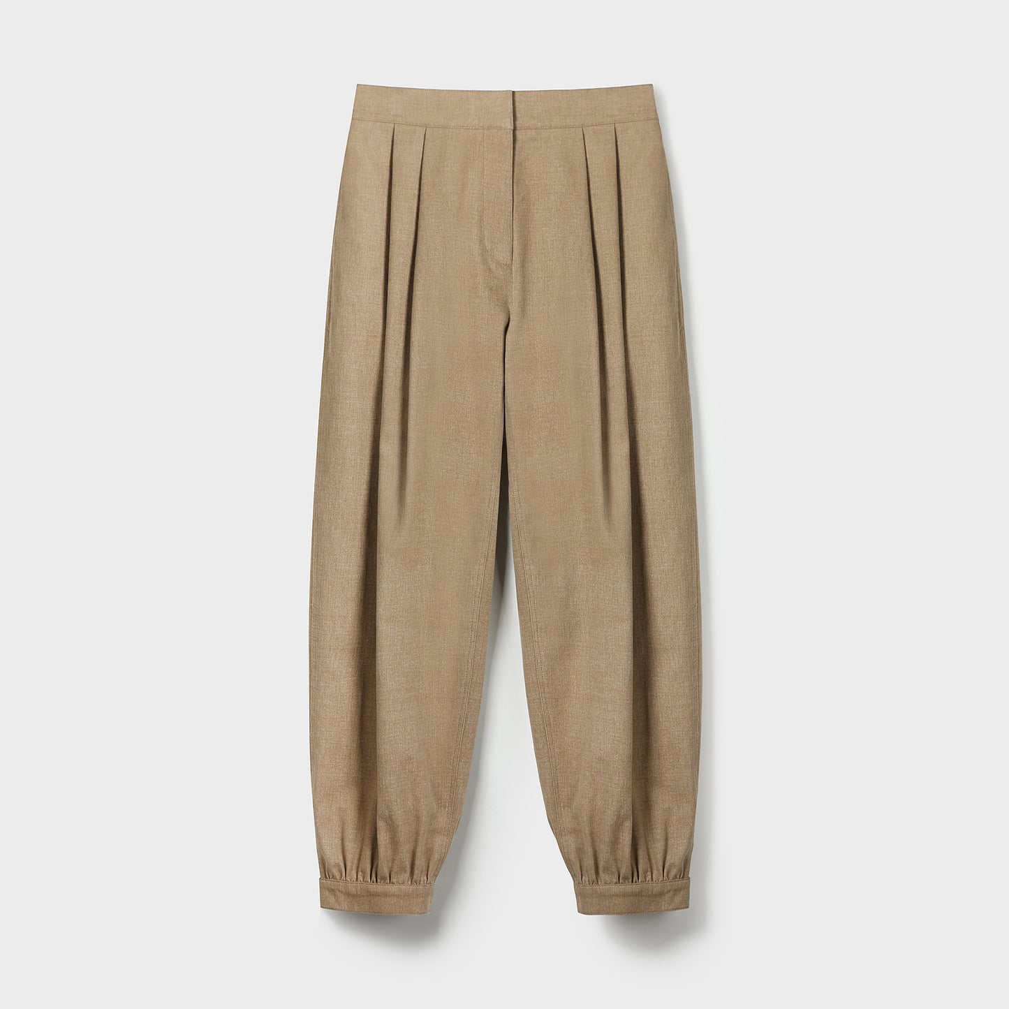 COTTON TWILL BALLOON PANTS
