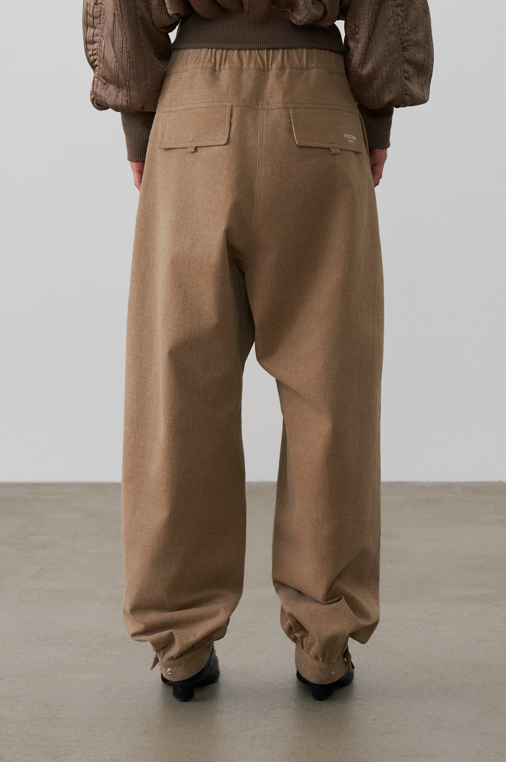 COTTON TWILL BALLOON PANTS