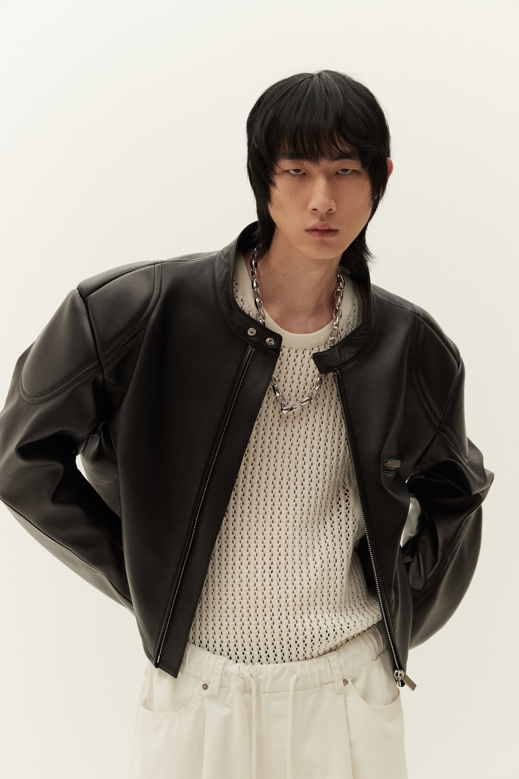 Structured Leather Jacket System
