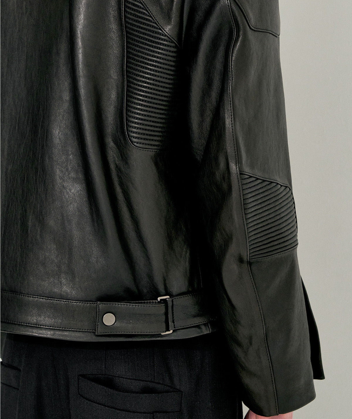 Lambskin biker jacket